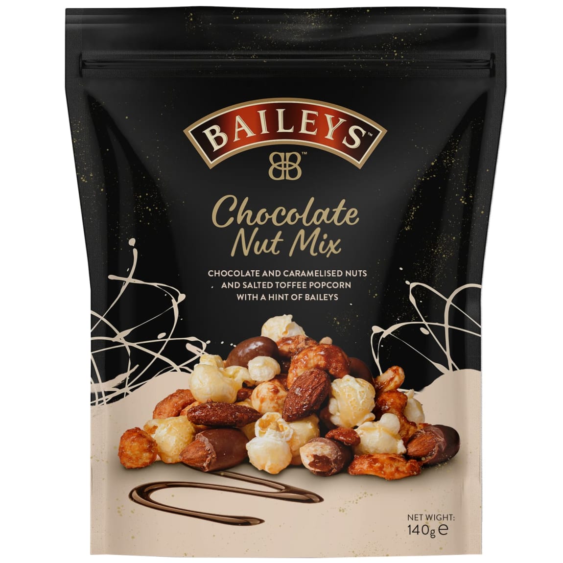 Baileys Chocolate Nut Mix 140g chocolate, nuts, and salted toffee popcorn