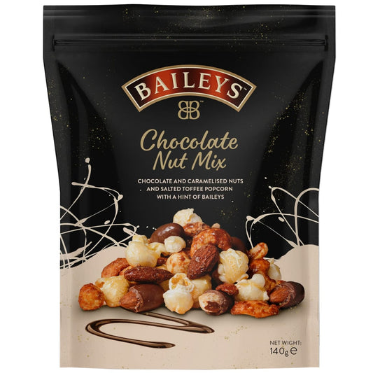 Baileys Chocolate Nut Mix 140g chocolate, nuts, and salted toffee popcorn