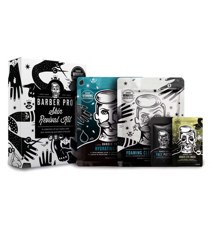 Barber Pro Skin Revival 4 step men’s mask kit