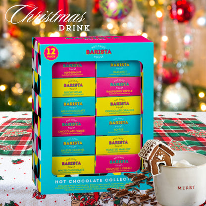 Box of 12 Barista House hot chocolate sachets in mixed flavours