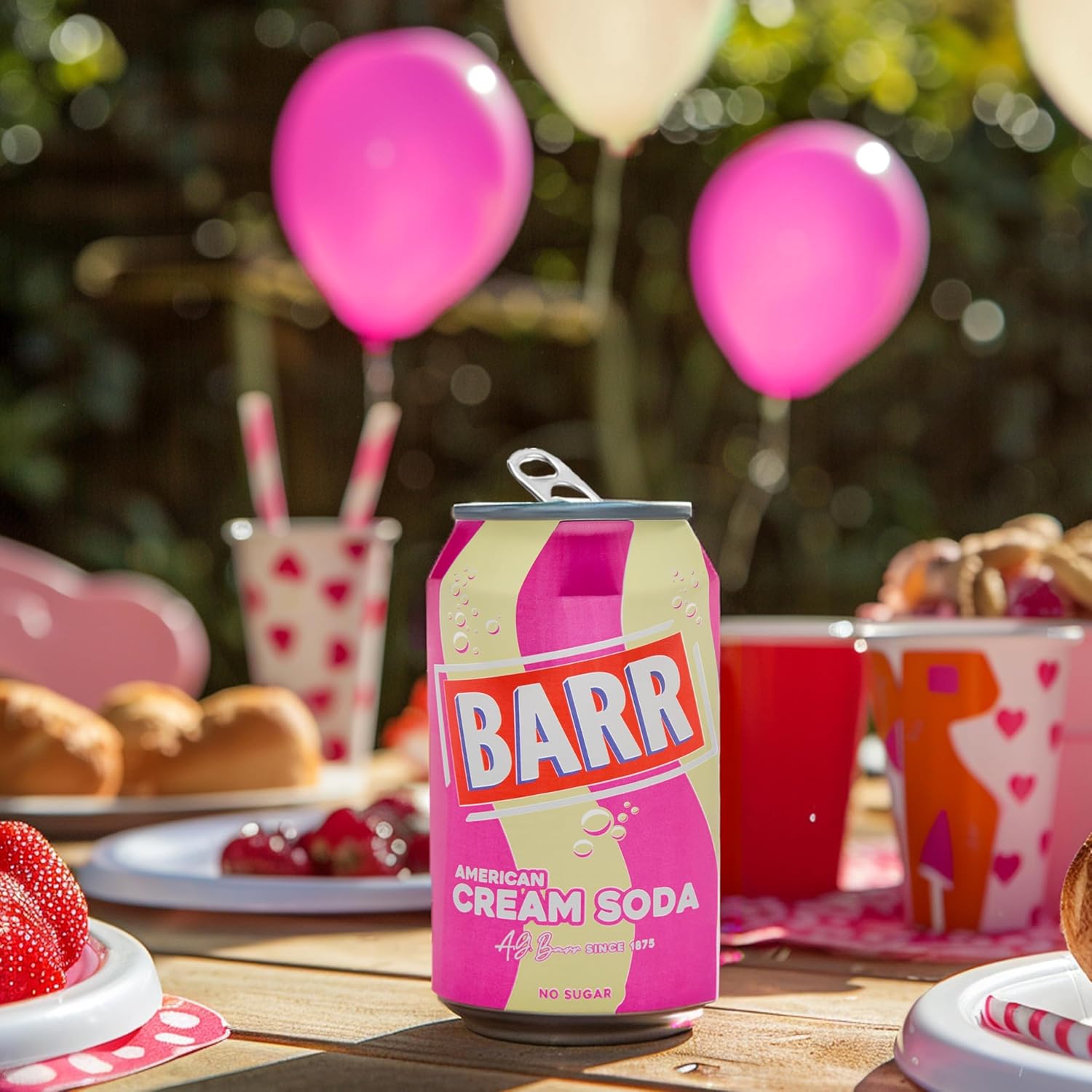 Refreshing BARR Cream Soda Zero Sugar fizzy drink
