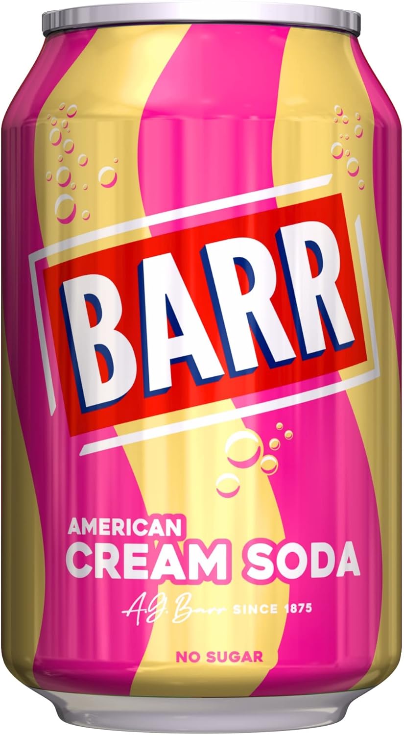 BARR American Cream Soda Zero Sugar 24 Cans Pack