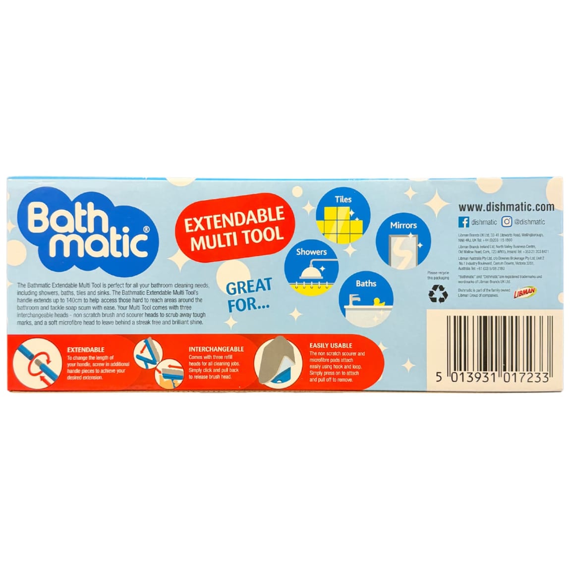 Microfibre cleaning head for streak-free wiping