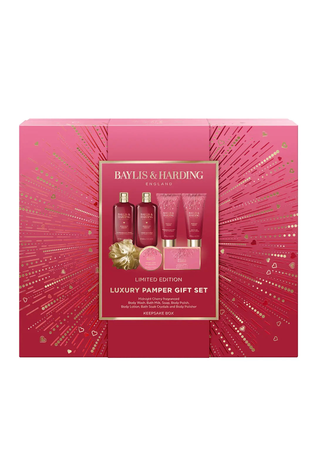 Baylis & Harding Midnight Cherry Luxury Pamper Gift Set