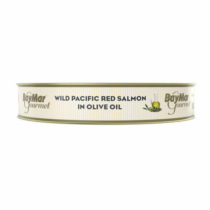 Gourmet seafood wild salmon preserved in oil