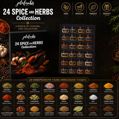 Cooking spice collection with basil oregano and paprika