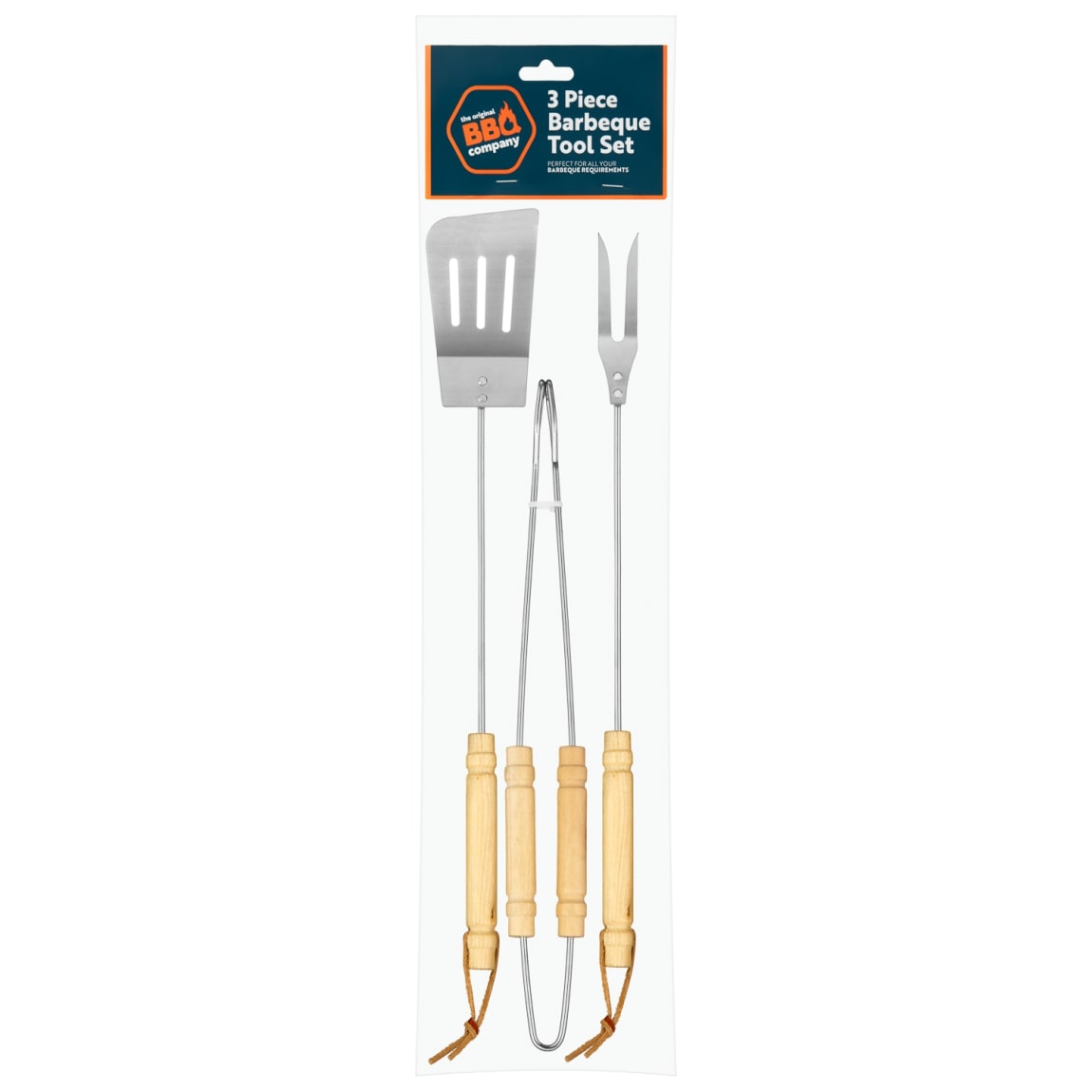 BBQ tool set with fork spatula and tongs