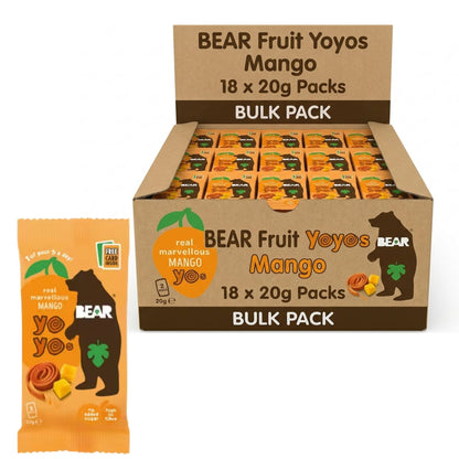 Bear Yoyos Mango 18 x 20g fruit snack rolls