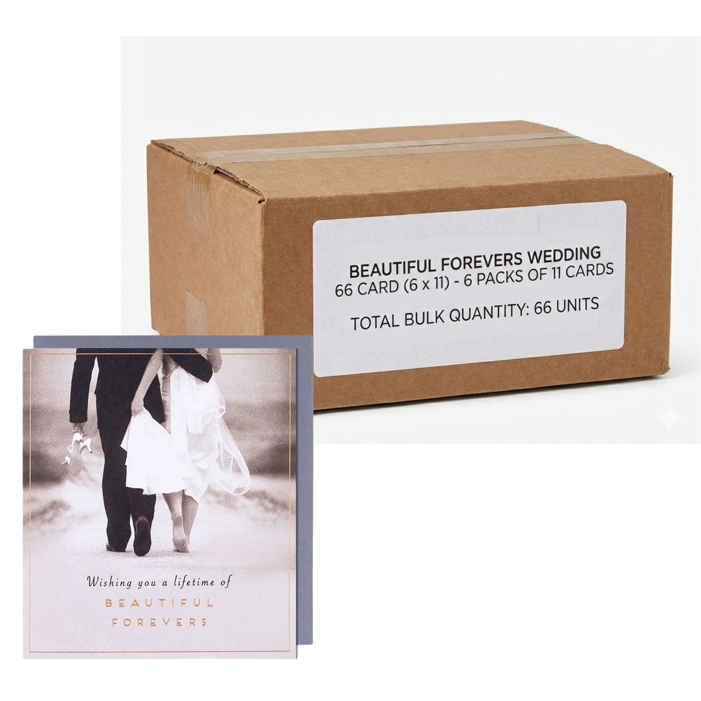 Beautiful Forevers wedding cards bulk 66 pack UK