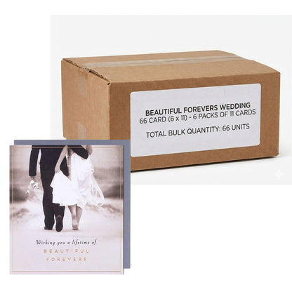 Beautiful Forevers wedding cards bulk 66 pack UK