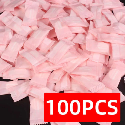 Small cotton towel tablets for camping