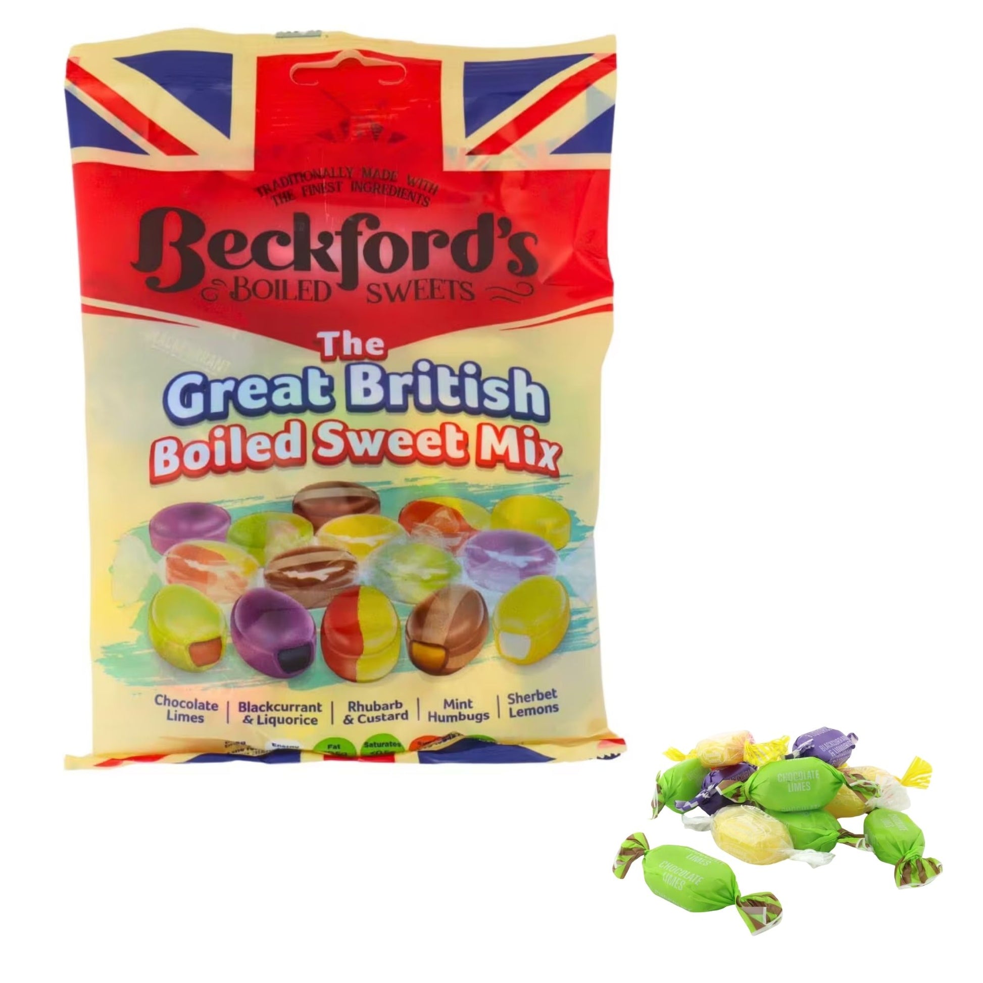 Assorted British hard boiled sweets mix