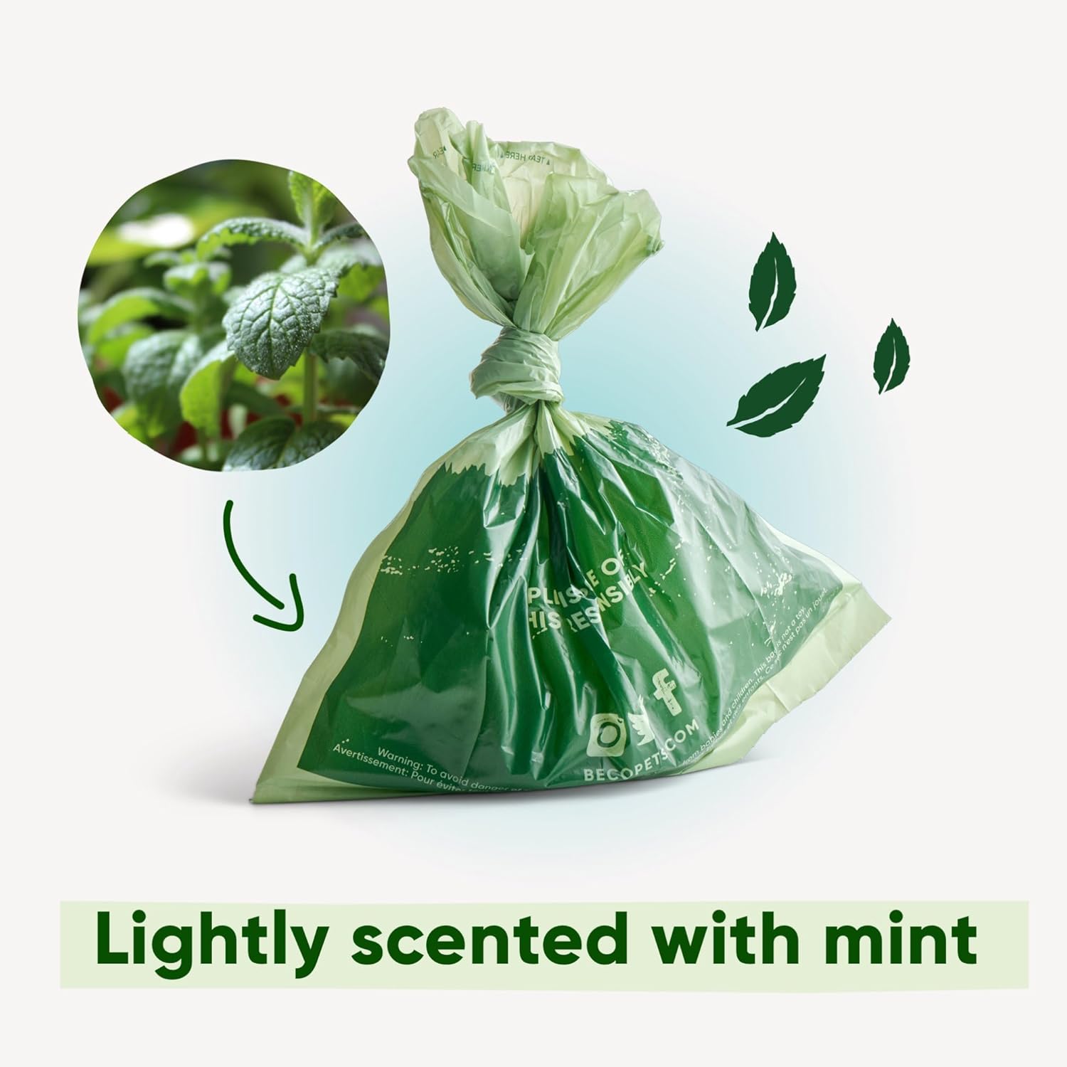 Beco dog poop bags compatible with standard dispensers for easy on-the-go use