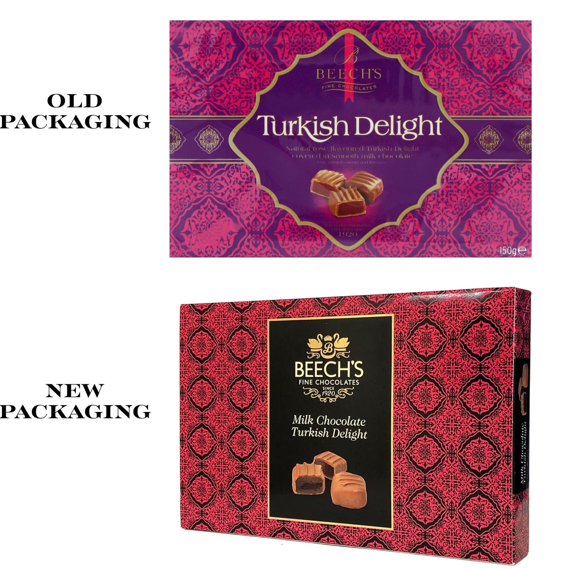 Beech’s Turkish Delight milk chocolate covered sweets