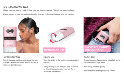 Long lasting lace wig adhesive and styling essentials