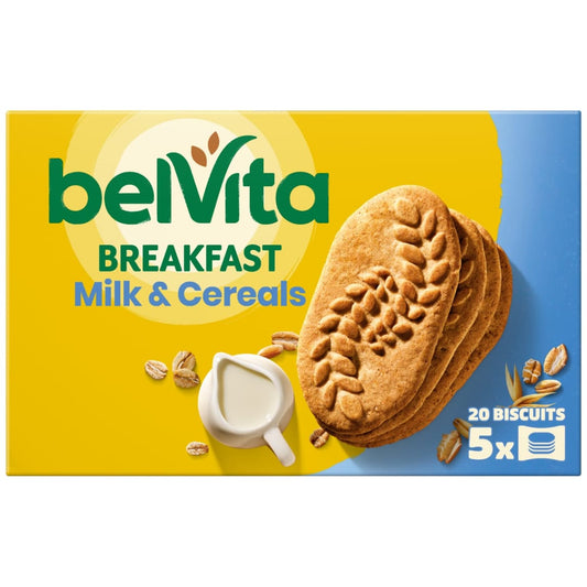 Belvita Breakfast Milk & Cereals 5pk wholesome biscuits with wholegrains