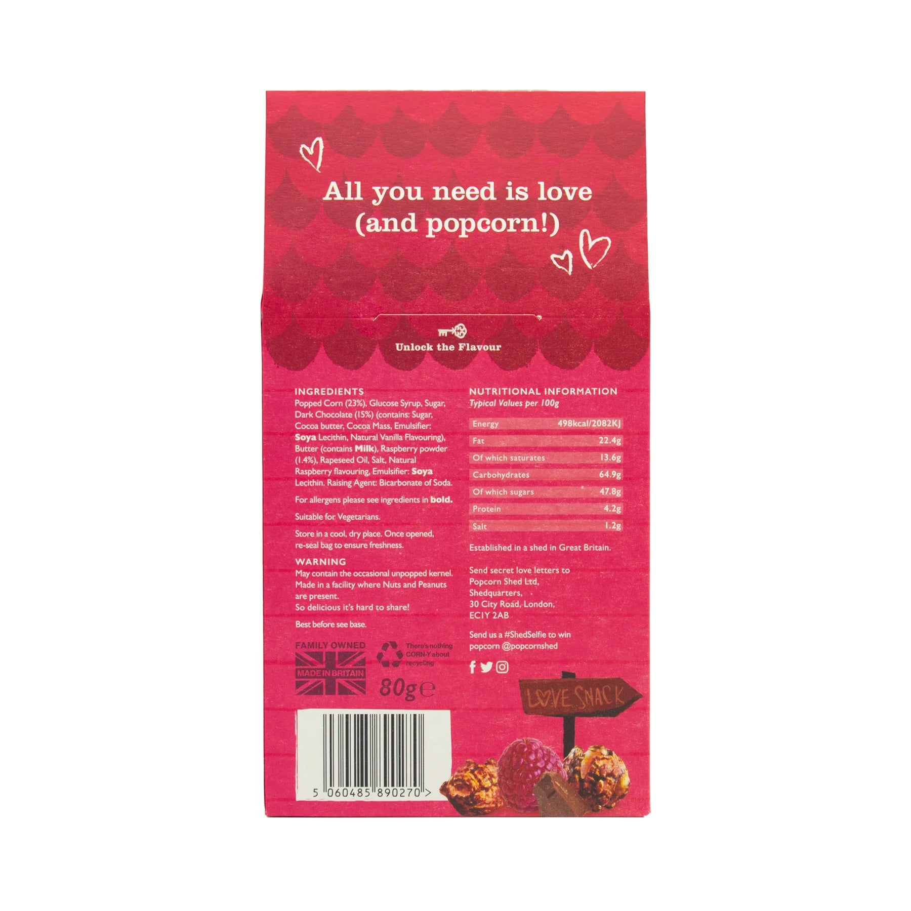 Handcrafted gourmet popcorn 3 pack 80g