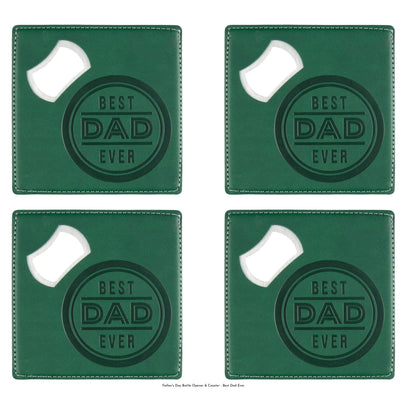 Coaster and bottle opener combination for everyday use