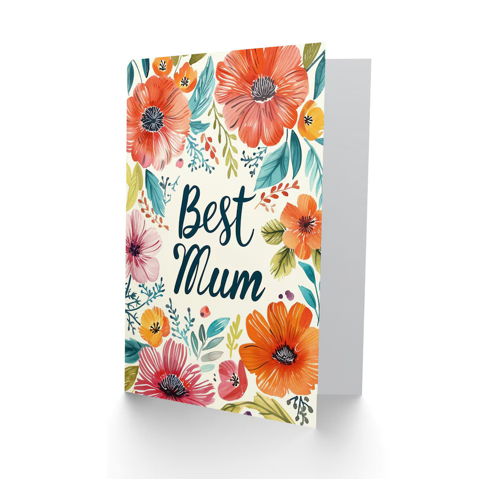 Colourful spring floral design for Mothers Day greeting
