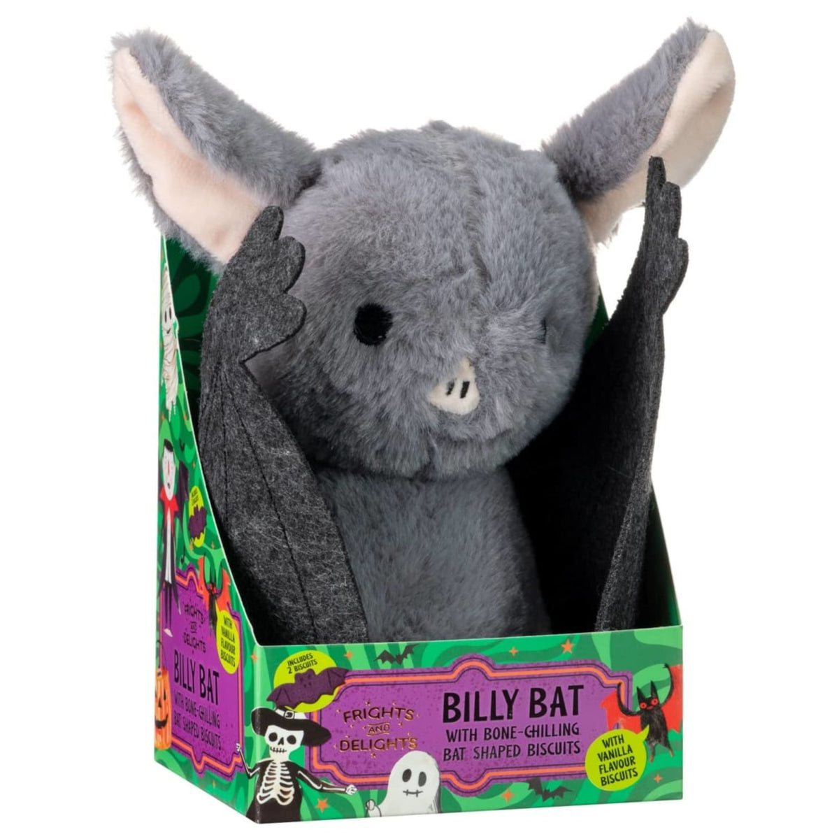 Billy Bat plush and cookie gift set
