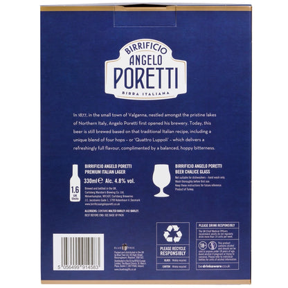 Birrifico Angelo Poretti 330ml Lager gift set for gifting or personal enjoyment