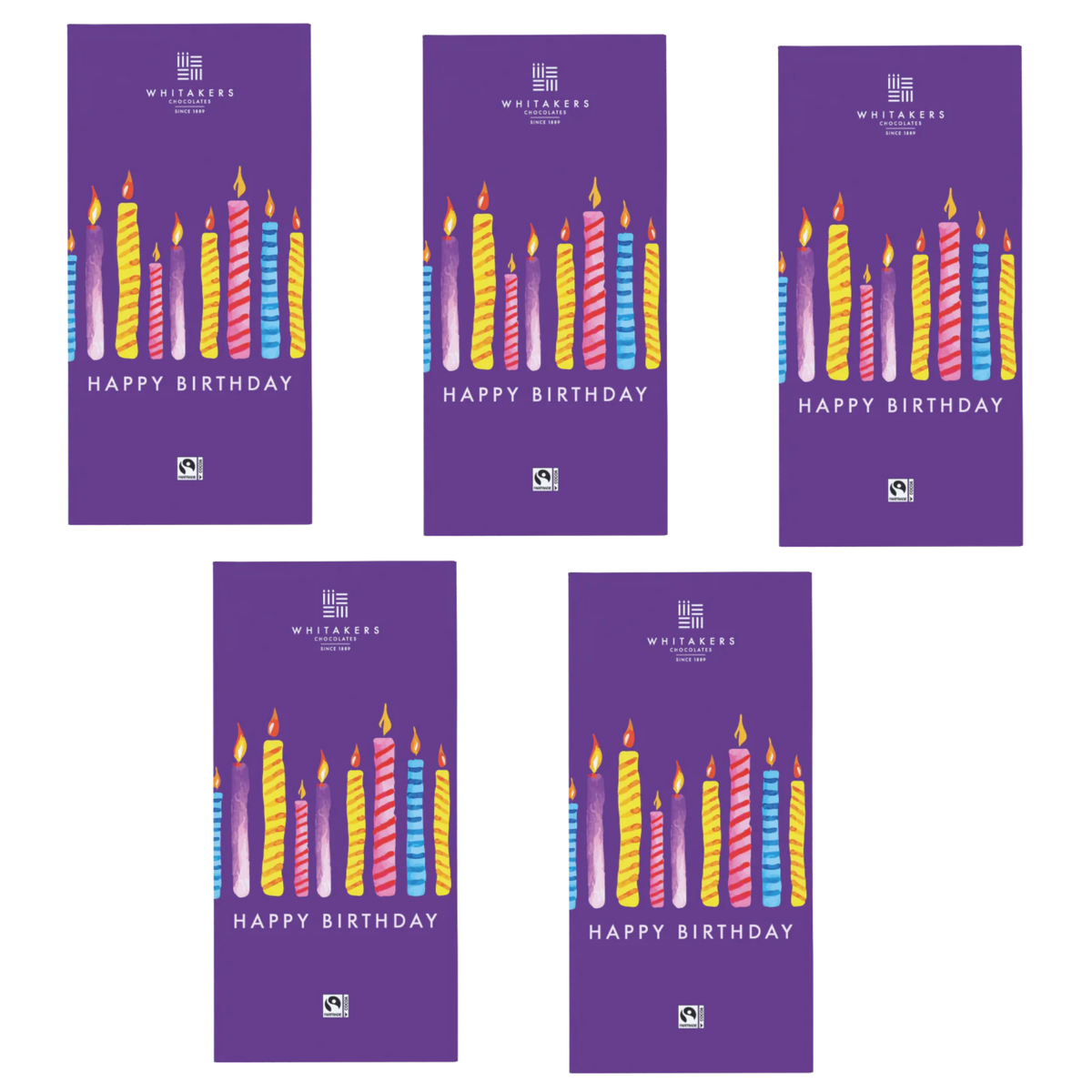 Festive candle wrapper milk chocolate gift bar