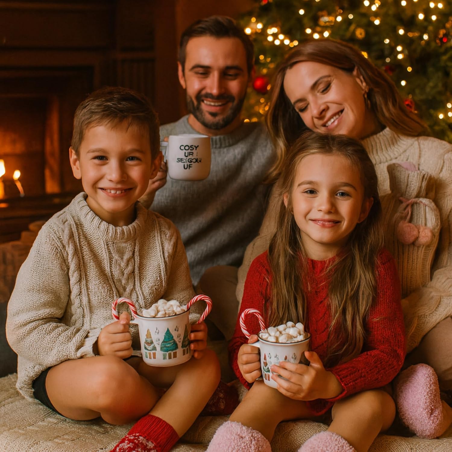 Winter warmer hamper set with coffee, chocolate, and cozy accessories