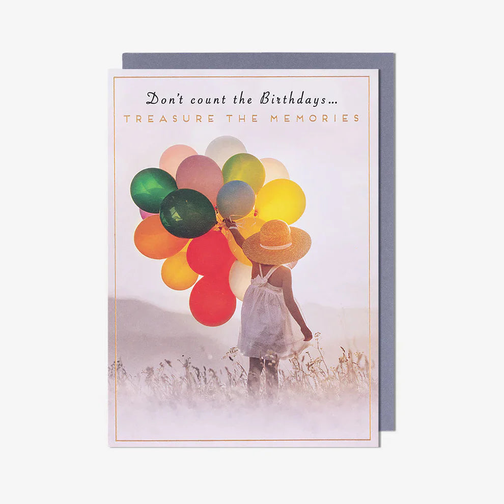 Birthday greeting cards with elegant foil finish design
