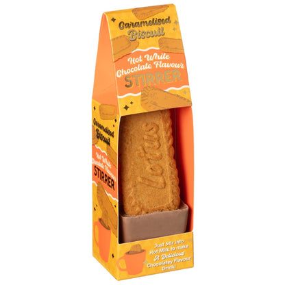 Biscoff caramel biscuit hot chocolate stirrer gift idea