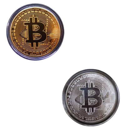 Bitcoin collector gift with gold plated finish