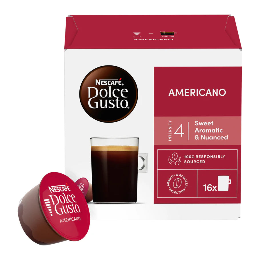Black coffee pods for large cup preparation