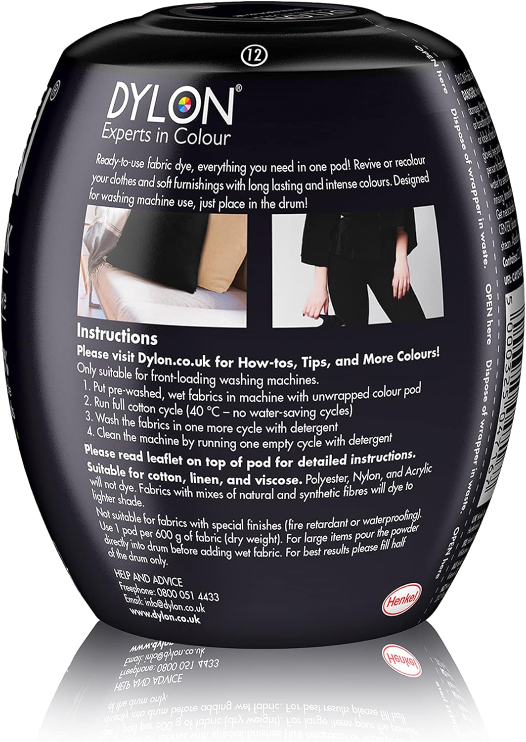 All-in-one black fabric dye