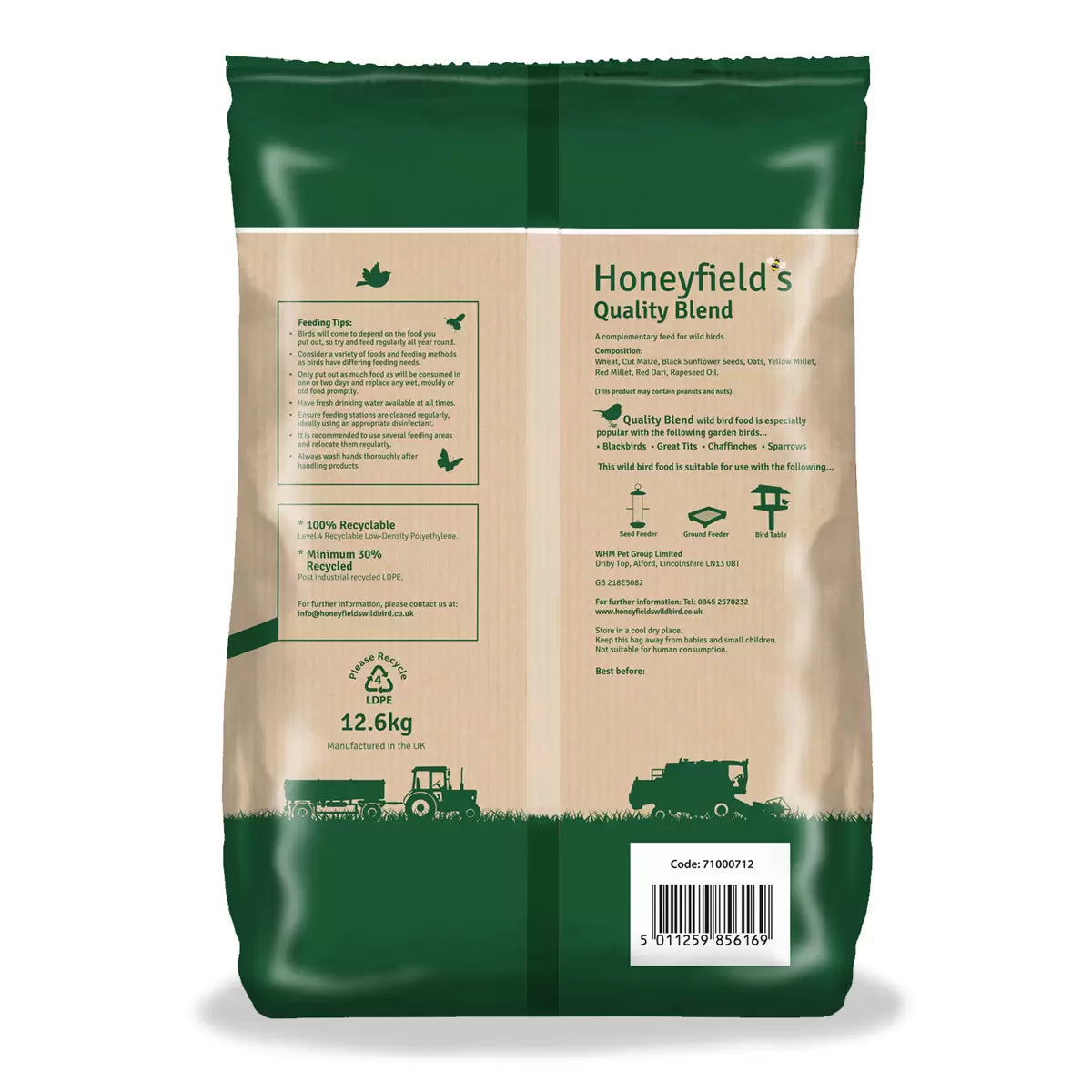 Conservation grade garden bird seed blend for outdoor feeding