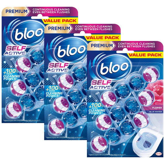 Bloo Self Active Toilet Rim Blocks 3 x 3 pack