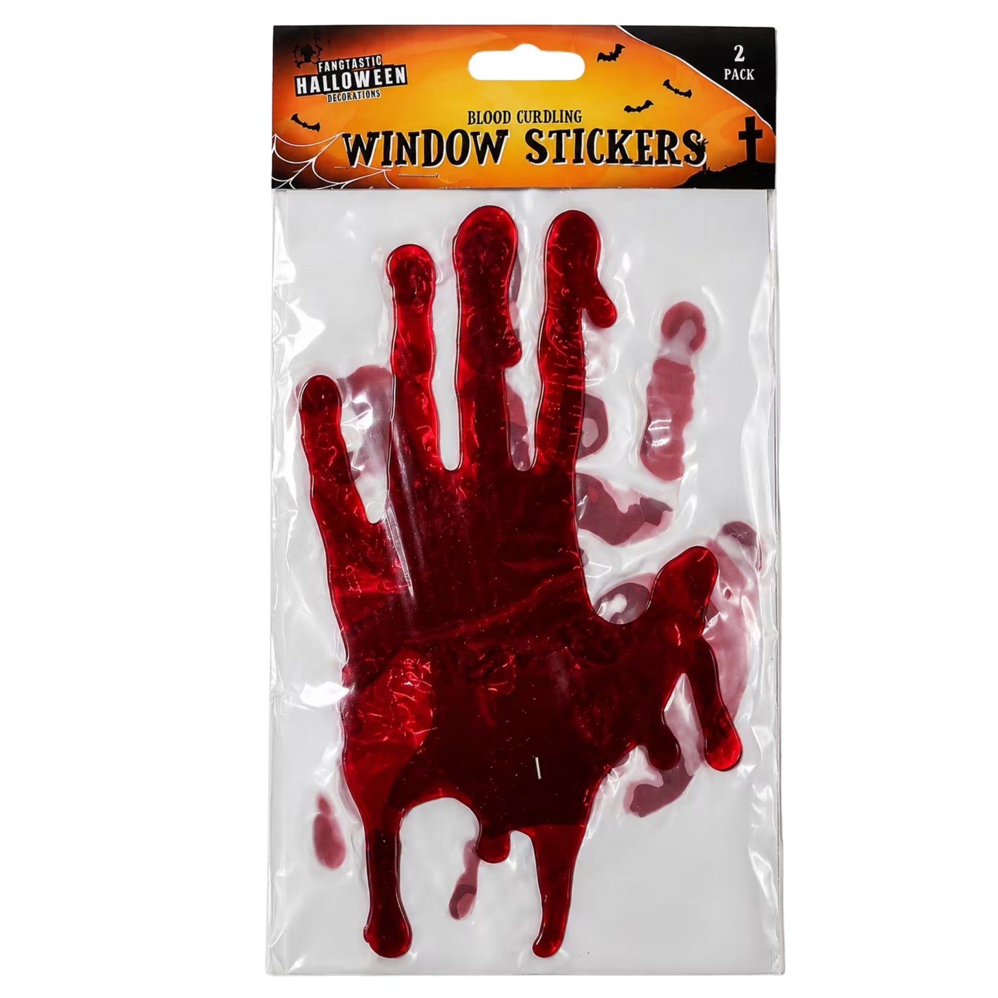 Halloween window stickers with blood effect