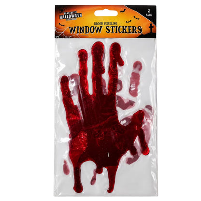 Halloween window stickers with blood effect