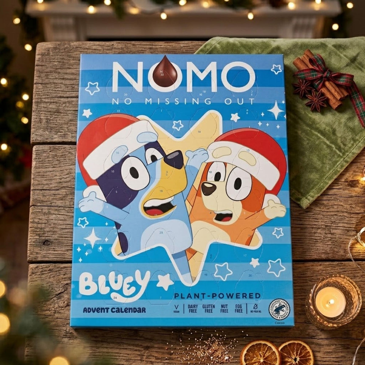 Vegan chocolate advent calendar by NOMO