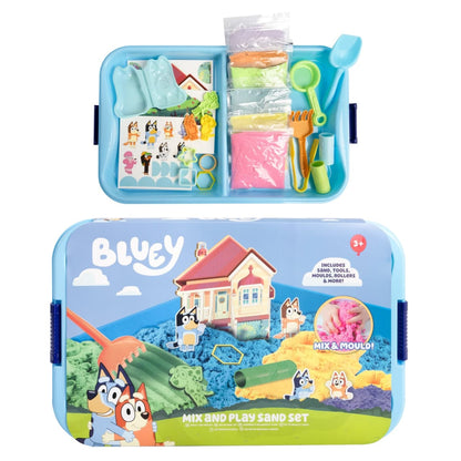 Kids Bluey themed sensory sand activity toy set
