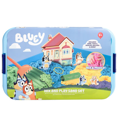 Bluey Mix & Play Sand Set for creative kids sensory play