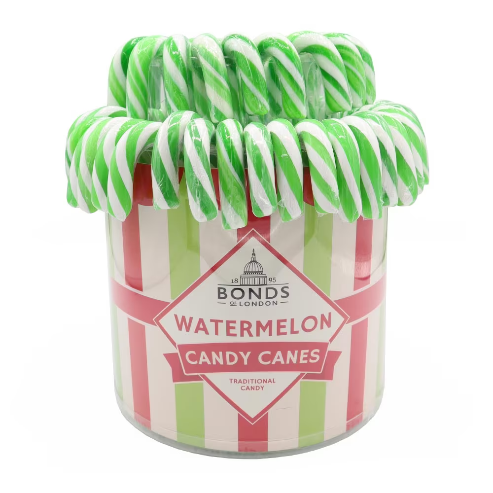 Bonds Watermelon Candy Cane Fountain 20g in festive packaging