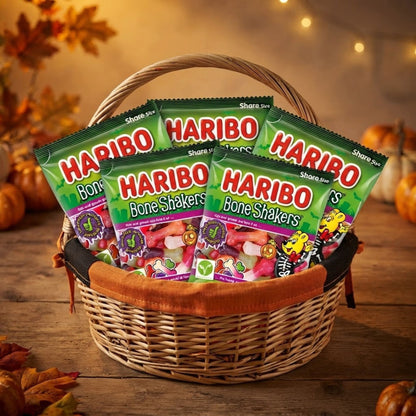 Bone-shaped Haribo sweets for Halloween