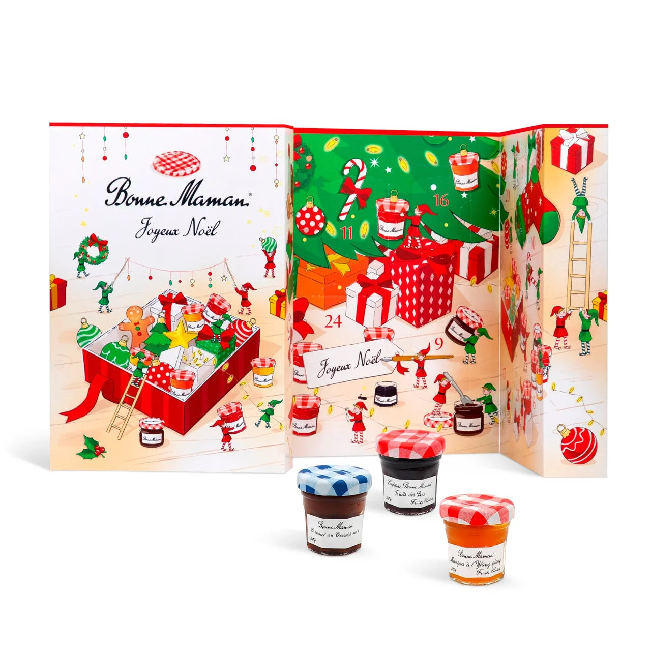 Assortment of Bonne Maman fruit preserves