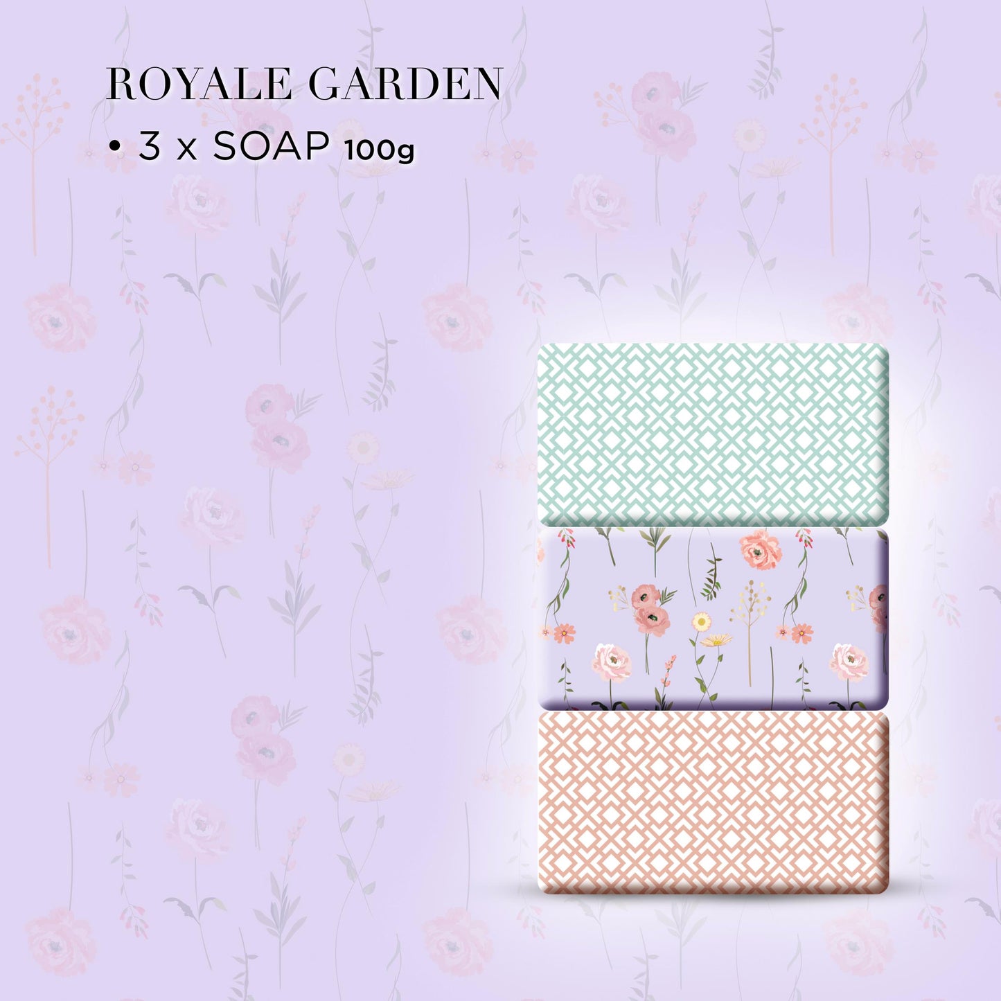 Lavender & Rosehip Tea scented soaps for relaxation