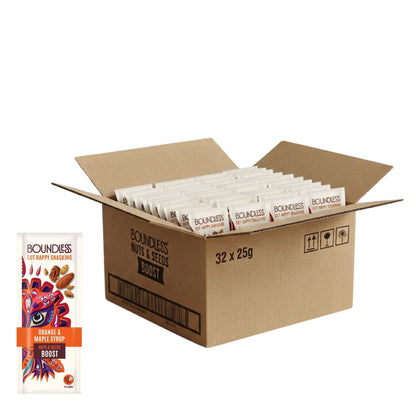 Boundless Orange and Maple Syrup Nuts and Seeds Boost 32 x 25g