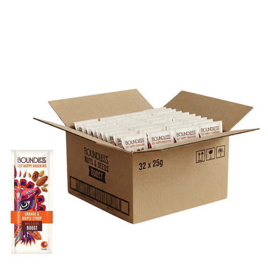 Boundless Orange and Maple Syrup Nuts and Seeds Boost 32 x 25g