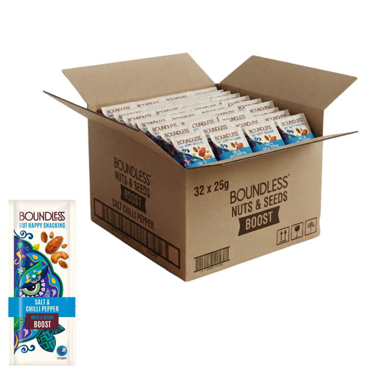 Boundless Salt Chilli Pepper Nuts and Seeds Boost 32 x 25g