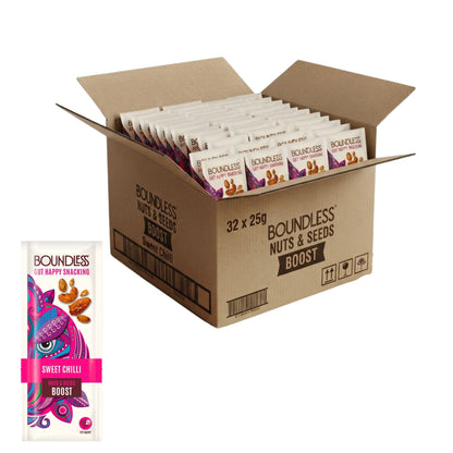 Boundless Sweet Chilli Nuts and Seeds Boost 32 x 25g