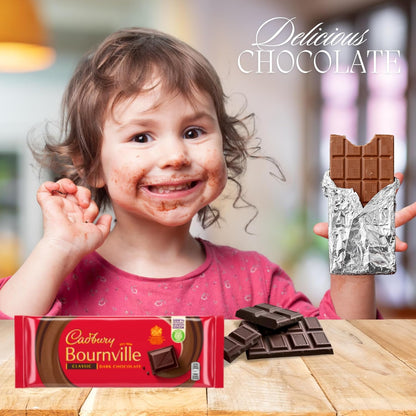 Classic Bournville dark chocolate gift box with cards included