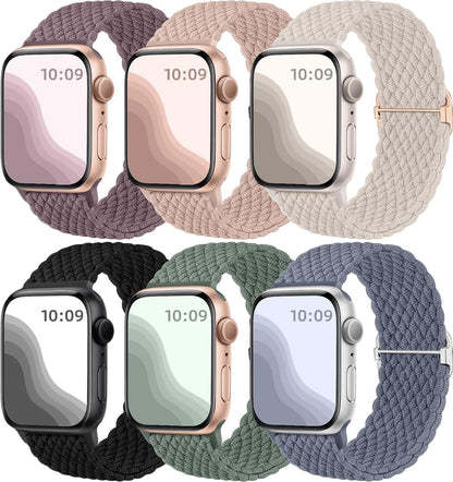 6 pack braided Apple Watch nylon straps set