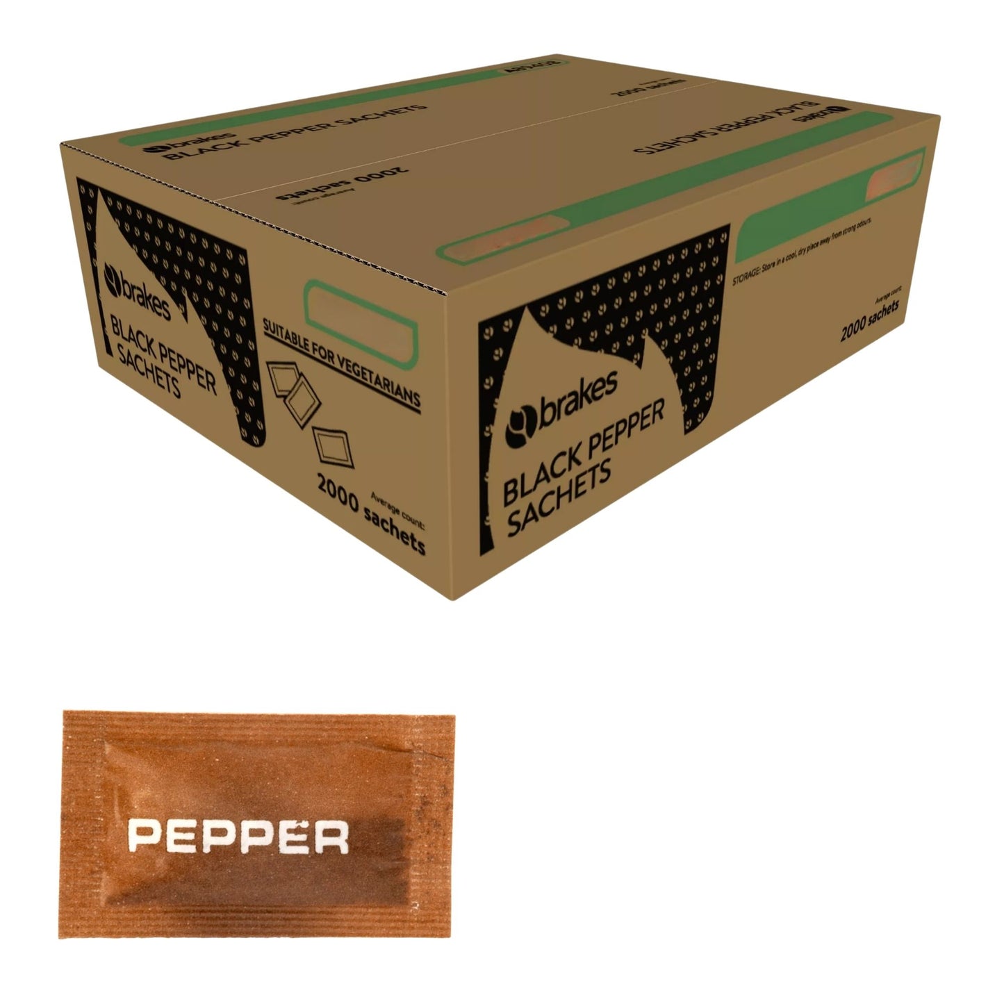 Brakes Black Pepper Sachets 2000 Pack